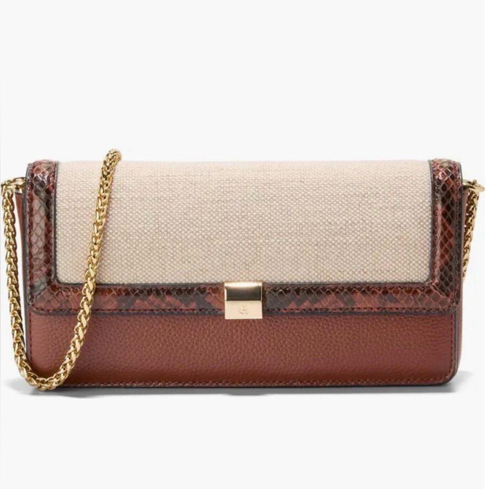 Daniella Canvas & Leather Wallet on a Chain